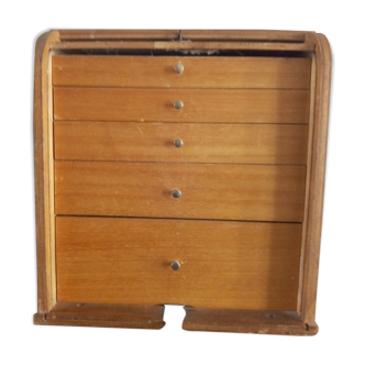 Small watchmaker's furniture with curtain. 50s