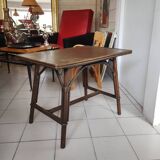 Rattan side table