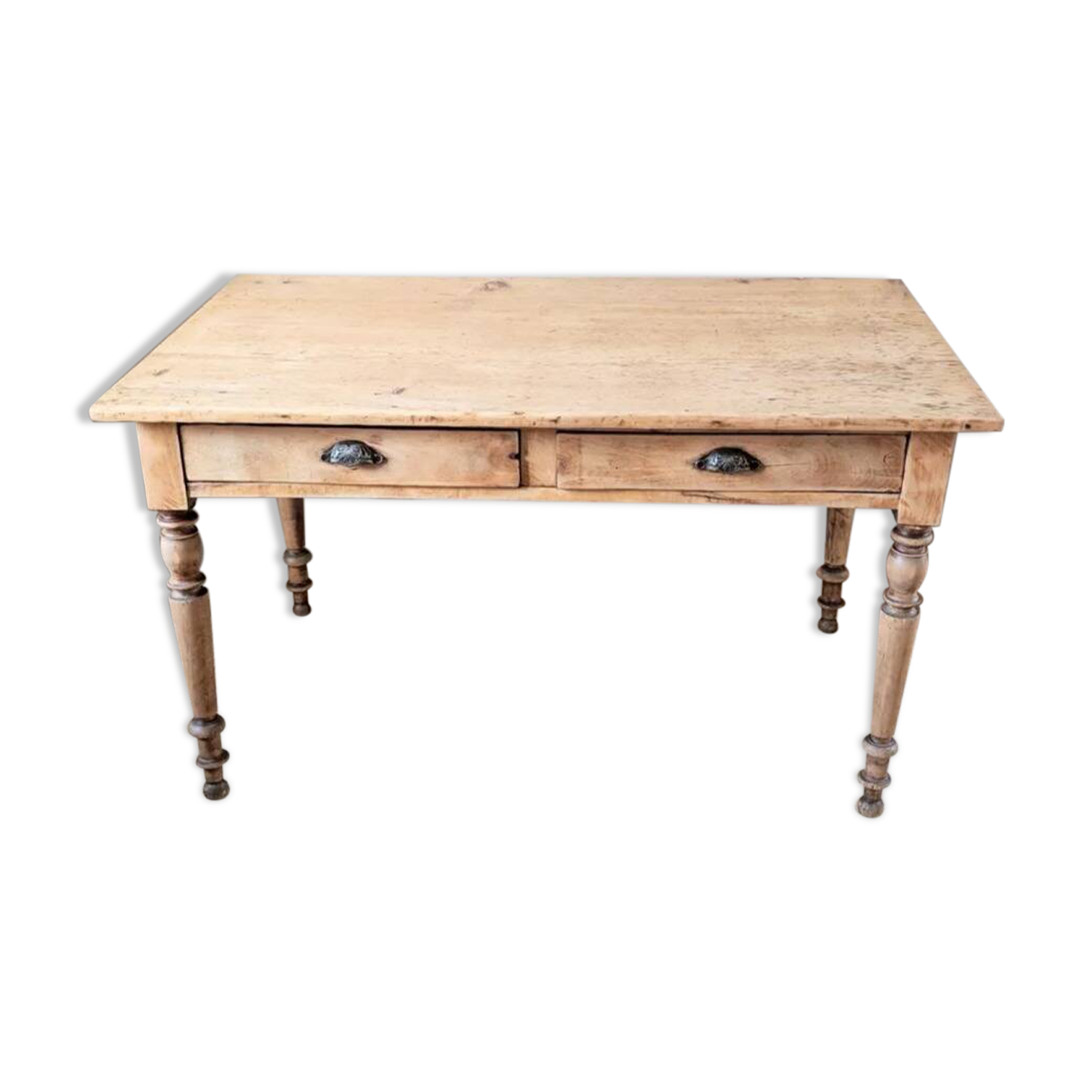 Renovated solid wood farmhouse table