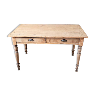 Renovated solid wood farmhouse table