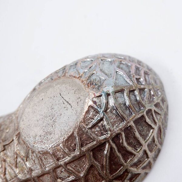 Boîte à cacahuètes vintage en métal argenté par F.B. Rogers - Années 1960