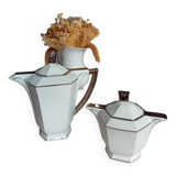 Art deco teapot and sugar pot service