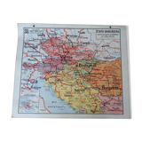 Map old Vidal lablache states perfect condition
