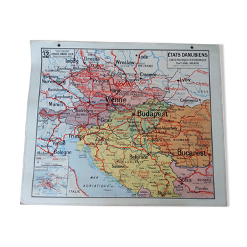 Map old Vidal lablache states perfect condition