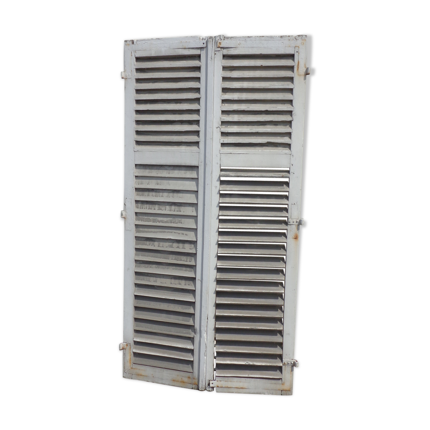 Rectangular shutters with louvers