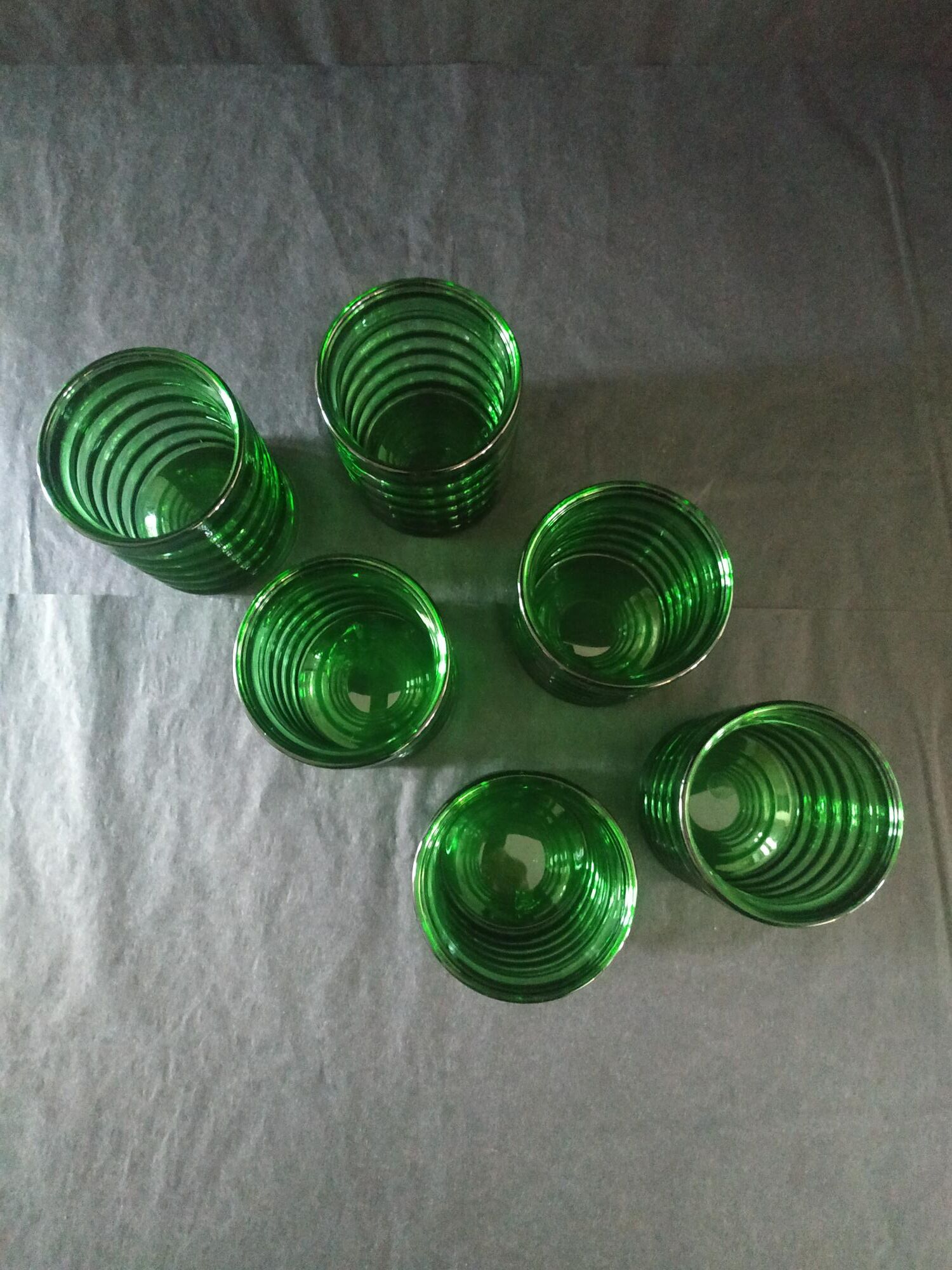 Decanter service + 6 glass glasses