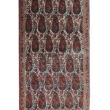 Handmade Persian Kerman Runner Rug, Long Oriental Wool Carpet- 92x375cm