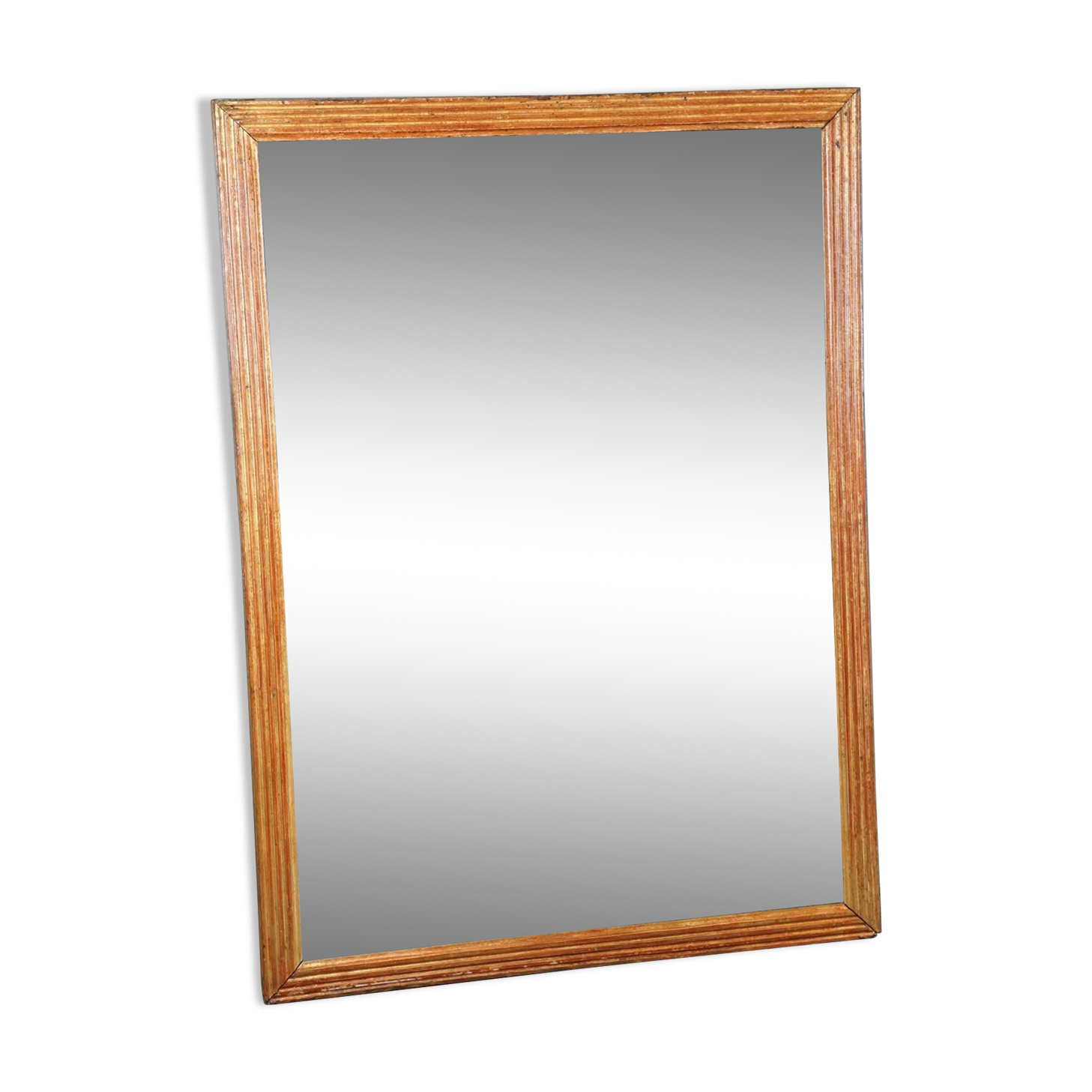 Patinated golden fireplace mirror eighteenth century 123 x 91.5 cm