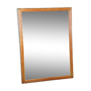 Patinated golden fireplace - mirror