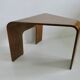 Table basse scandinave en bois cintré années 70