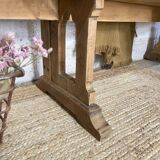 Large oak church pew