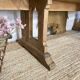 Large oak church pew