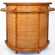 Vintage bar furniture with these two rattan stools from the 1960s/70s