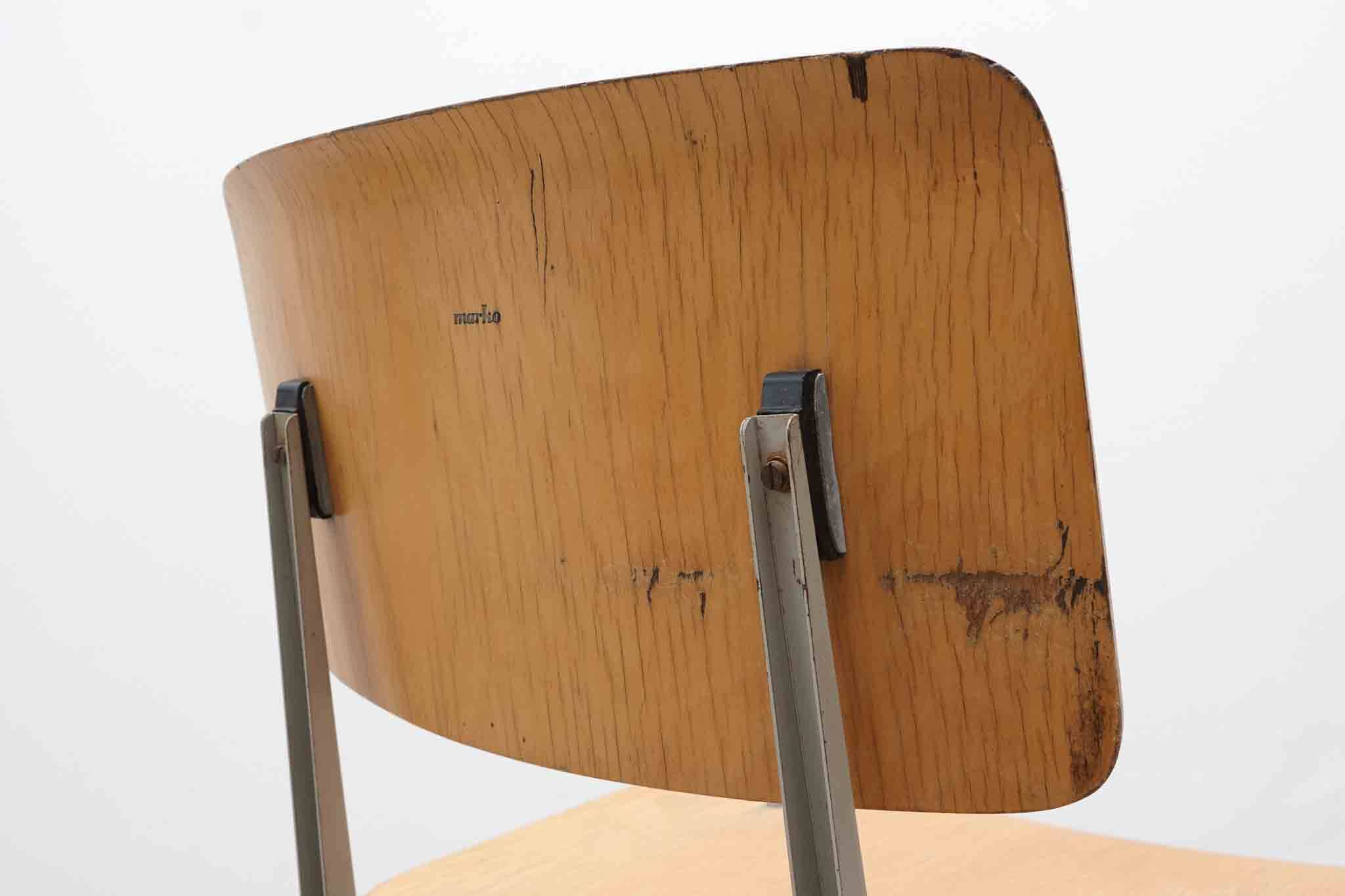 Marko S101 vintage chair in beech and grey