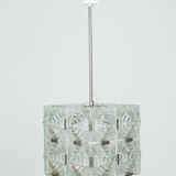 Suspension en cube de verre taillé de Kamenický Šenov, années 1950