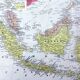 Vintage Map Indonesia Asia Archipelago 38x43cm from 1950