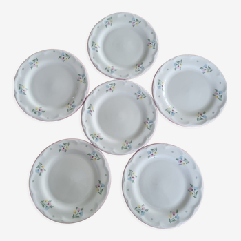 Set of 6 floral dessert plates