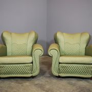 Fan-shaped armchairs set of 2