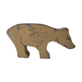 Wooden old toy bear