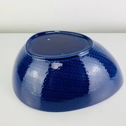 Plat et coupe Blå eld par Hertha Bengtson pour Rörstrand Sweden, céramique