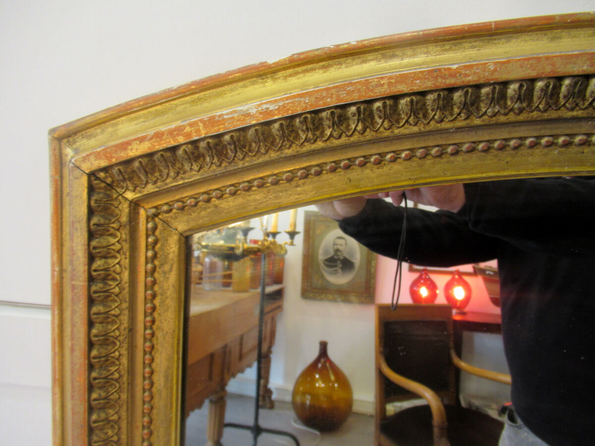 Mirror restoration, gilded