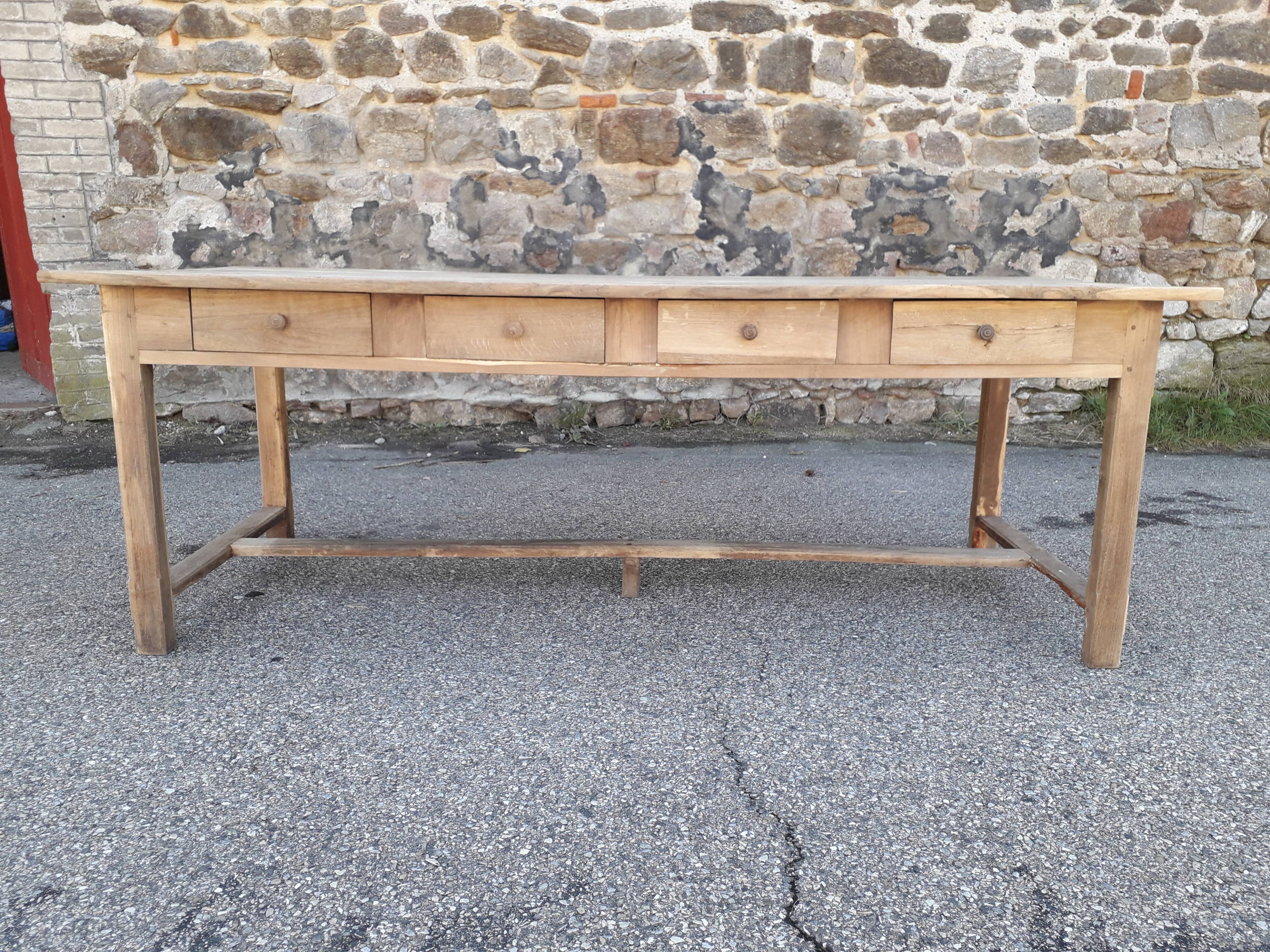 214 cm drawer farm table