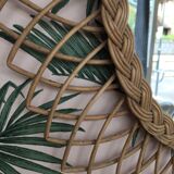 Vintage rattan mirror, 1960