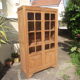 Glass cabinet art deco period library in oak