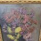 Old Oil on Canvas Painting - Still Life with Bouquet Signed M. G.