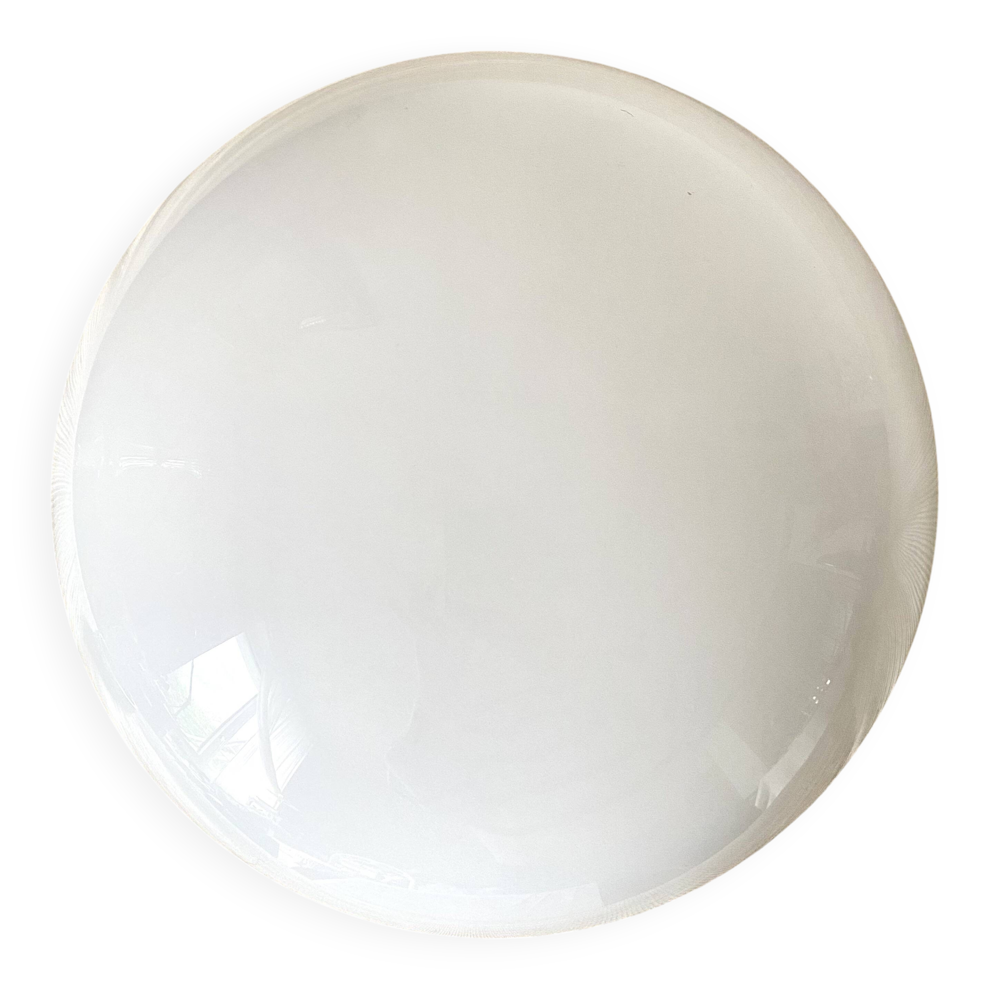 Plafonnier verre opalin vintage 30cm
