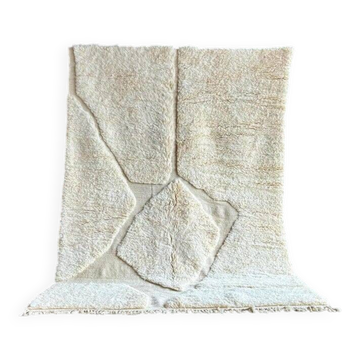 Handwoven wool rug - Plain rug - Moroccan rug 2.5x1.5m