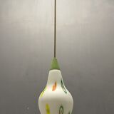 Italian opaline glass light pendant, 1950s