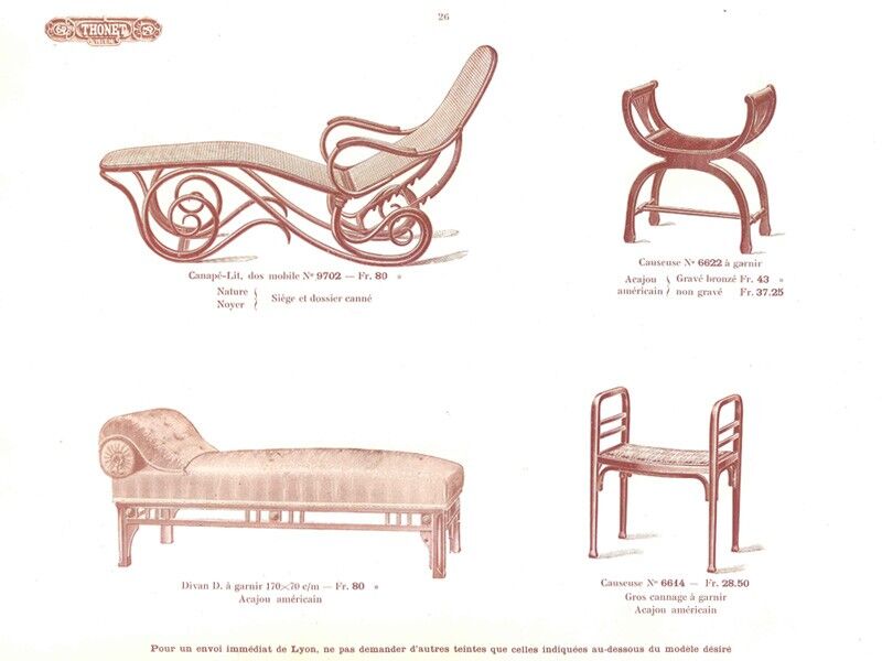 Secession causeuse no.6614 by Thonet