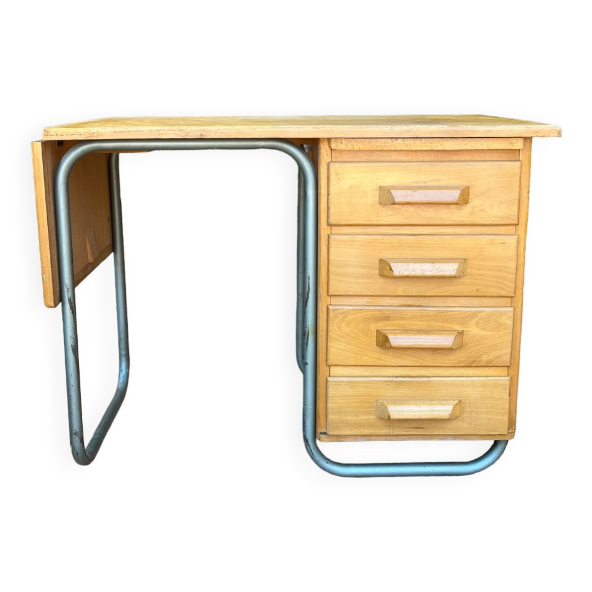 Desk ois and steel in the spirit of bauhaus 1950