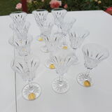Lots de 12 verres à Liqueur V&B Saar années 1930
