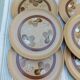 6 plates plated sandstone Sarreguemines Chamonix