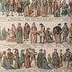 Lithographie gravure sur les costumes civils de 1897