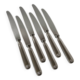 Set of 6 Vintage Modernist Sea Shell Design Dinner Knives
