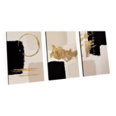 Lot de 3 tableaux abstraits peints à la main – Art contemporain