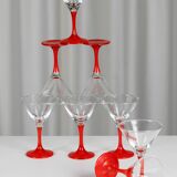 Set of 8 vintage cocktail glasses