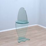 Miroir de courtoisie pivotant sur pied vintage des années 1990