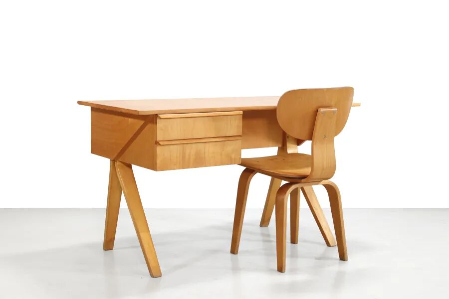 Birch EB02 desk by Cees Braakman for Pastoe