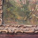 Oil painting on framed landscape panel signed J or F Muller