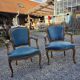 Pair of Louis XV style cabriolet armchairs
