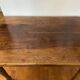 Table de bistro en noyer, pieds tournés