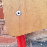 Set of three vintage children's school chairs