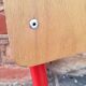 Set of three vintage children's school chairs