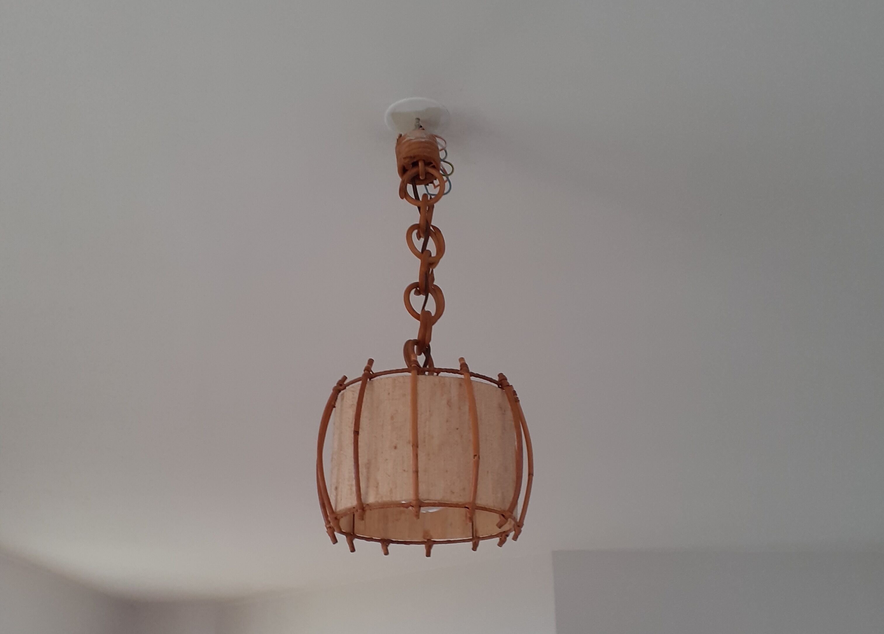 Vintage rattan pendant lamp