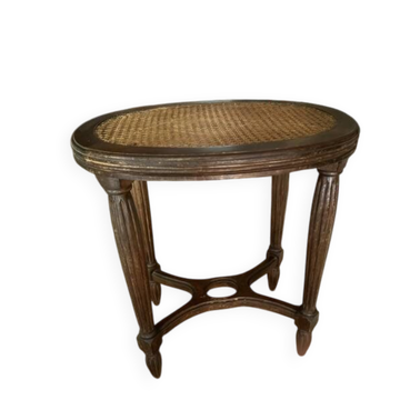 Piano stool, seat in cane in perfect condition.