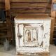 Antique patinated sideboard – chic country spirit – White patina with a lime effect